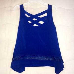 Blue Fancy Tank Top